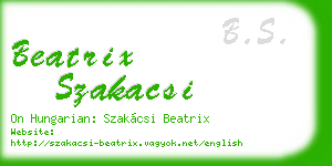 beatrix szakacsi business card