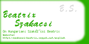 beatrix szakacsi business card